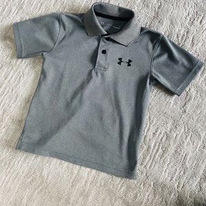 Size 4 Boys Under Armour gray polo